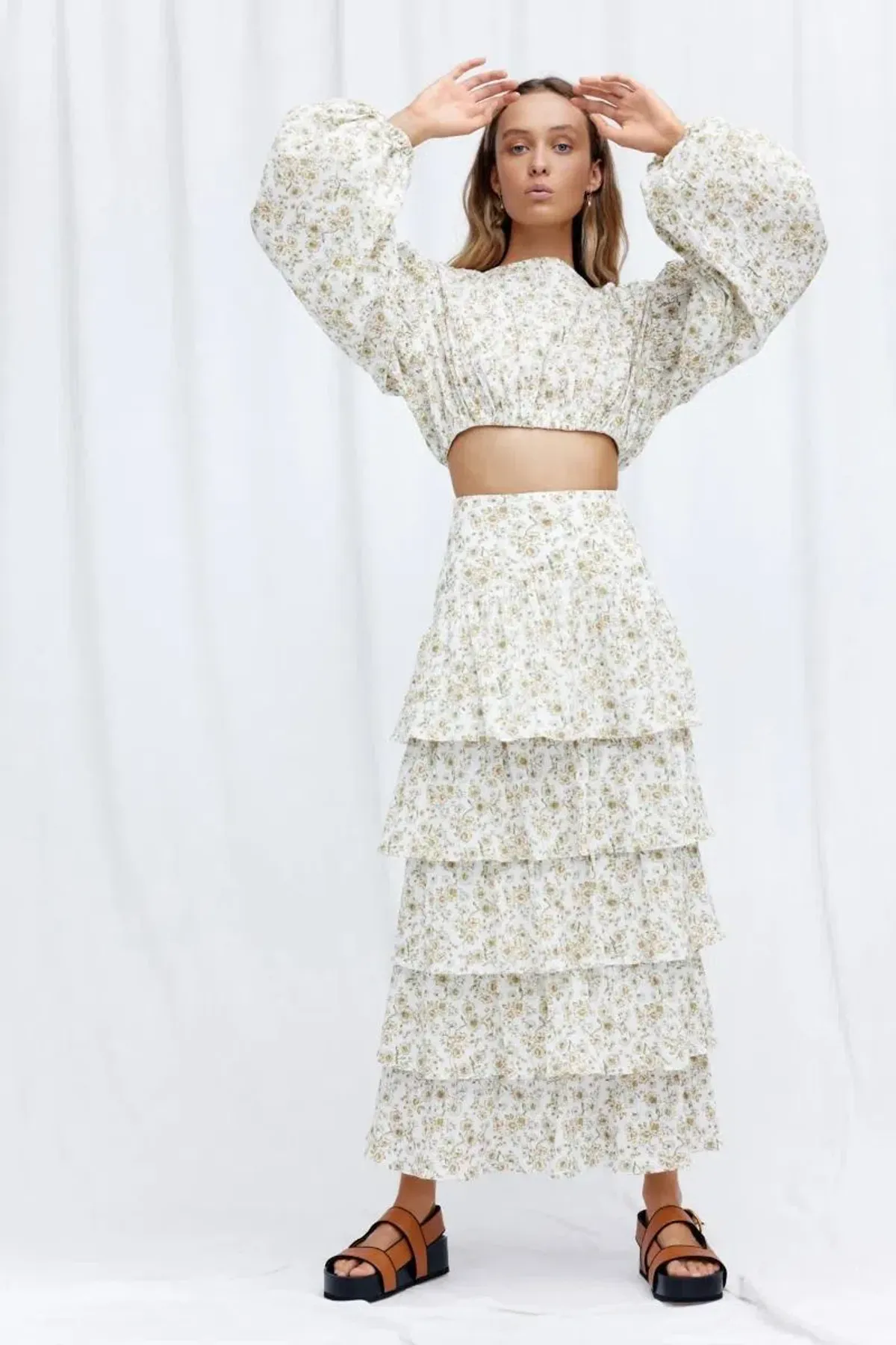 Significant Other Arwyn Top and Skirt Set Daisy Floral Size 8 - Image 1