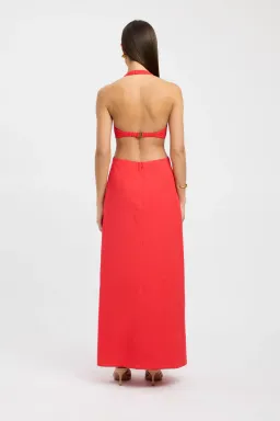 Kookai Romeo Ring Maxi Dress in Strawberry Red Size 8 for rent on The Volte - image 3