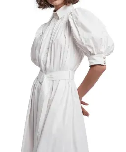 Aje Manifest Midi Belted Shirt Dress White Size AU 8 for rent on The Volte - image 2