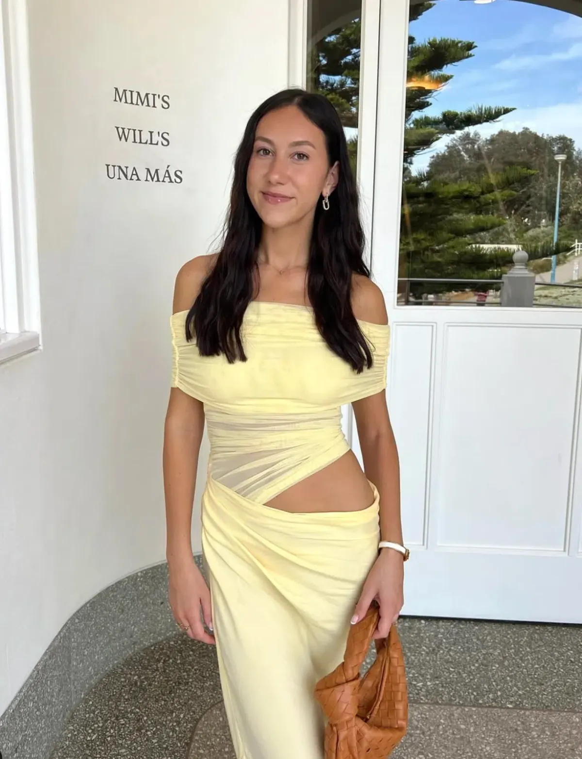 Benni Nico Off Shoulder Maxi Dress Butter Yellow Size 10 - Image 8