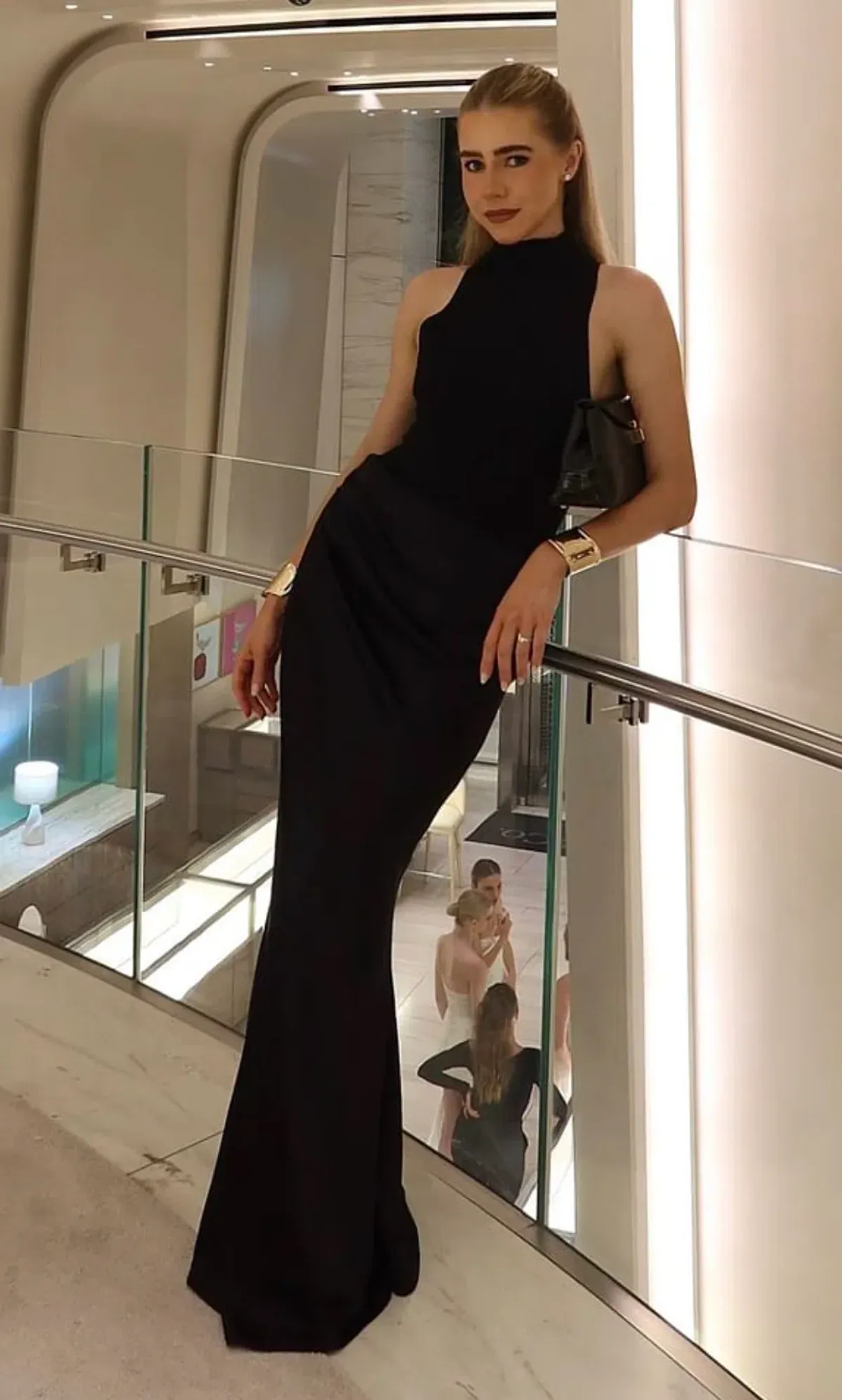 Henne Soraia Maxi Dress Black Size 8 - Image 5