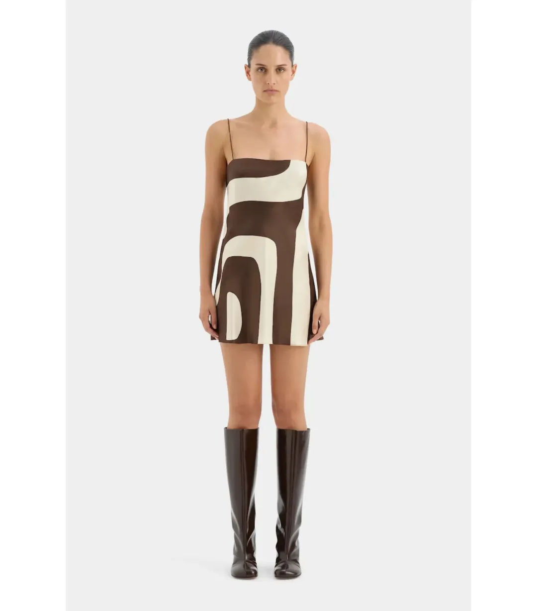 Sir The Label Freddie Slip Mini Dress in Poster Print Size 0 / AU 6 for rent on The Volte - main image