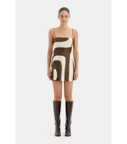 Sir The Label Freddie Slip Mini Dress in Poster Print Size 0 / AU 6 for rent on The Volte - image 1