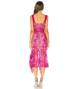 Bronx & Banco Eva Midi Dress in Fuschia Pink Size AU 10 for rent on The Volte - image 3