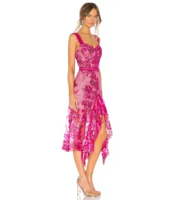 Bronx & Banco Eva Midi Dress in Fuschia Pink Size AU 10 for rent on The Volte - image 2