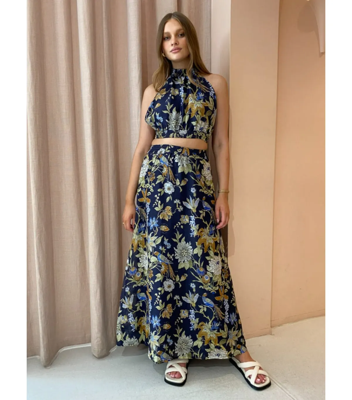 Sir the Label Lilian Top and Midi Skirt Set in Delia Size AU 12 - Image 1