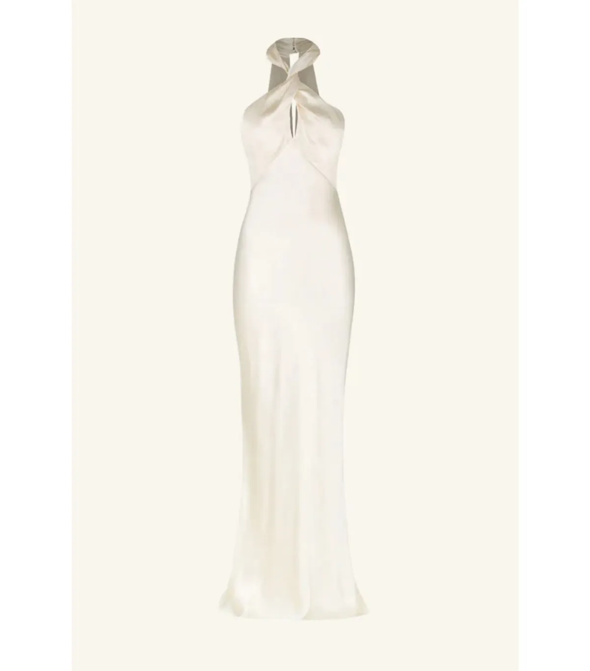 Shona Joy La Lune High Neck Twist Maxi Dress Cream Size AU 10 - Image 6