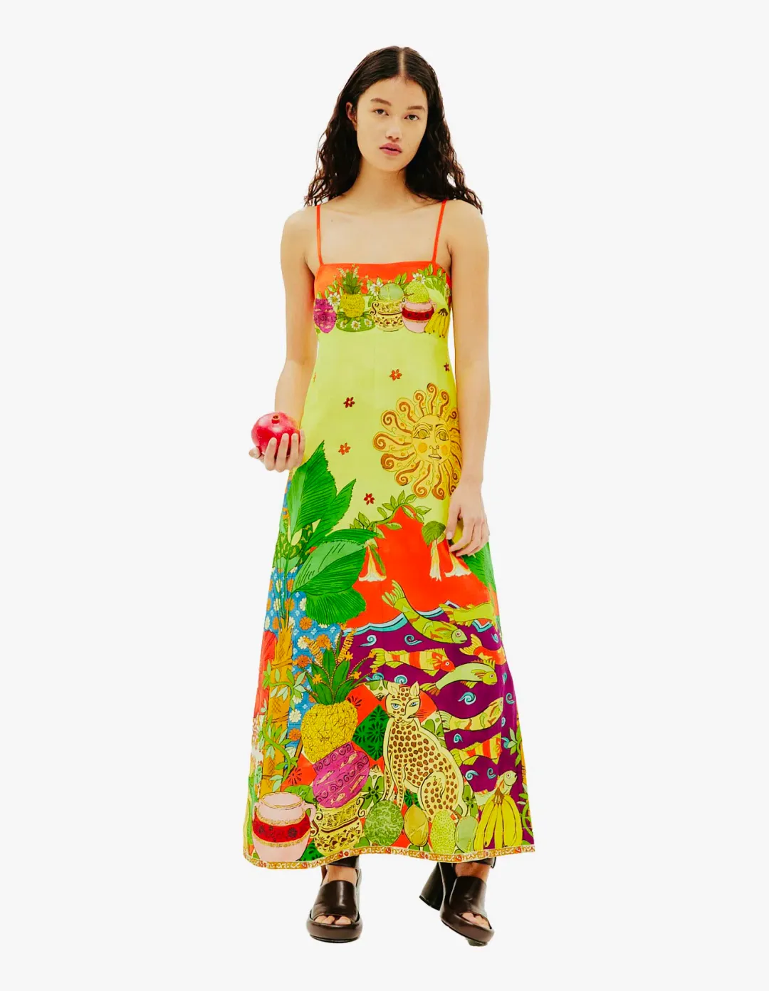Alamais Tiger Day Dress Multi Size AU 6 for rent on The Volte - main image