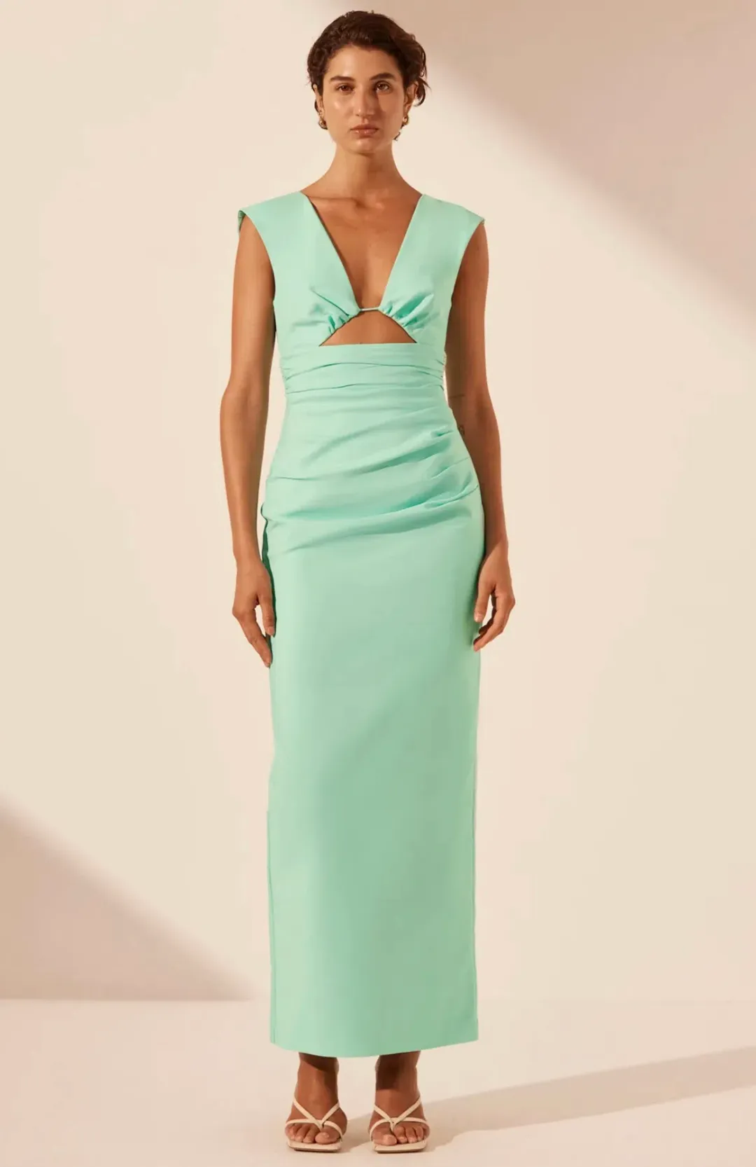 Shona Joy Lani Maxi Dress Aqua Size 8 for rent on The Volte - main image