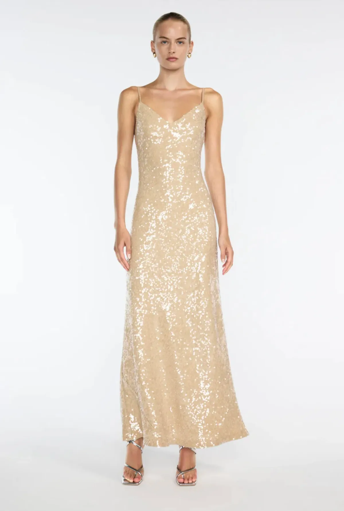 Manning Cartell Light Angles Slip Dress Gold Nude Size 10 for rent on The Volte - main image