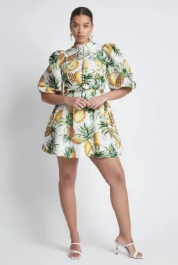 Sheike Pina Colada Mini Dress Print Size 6 for rent on The Volte - image 3