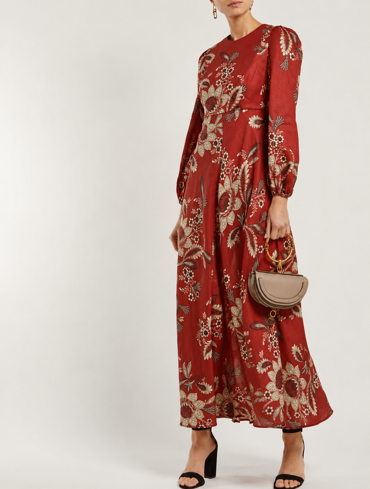 Zimmermann Juno Rosa Batik Linen Midi Dress Floral Size 1/ AU 10 - Image 2