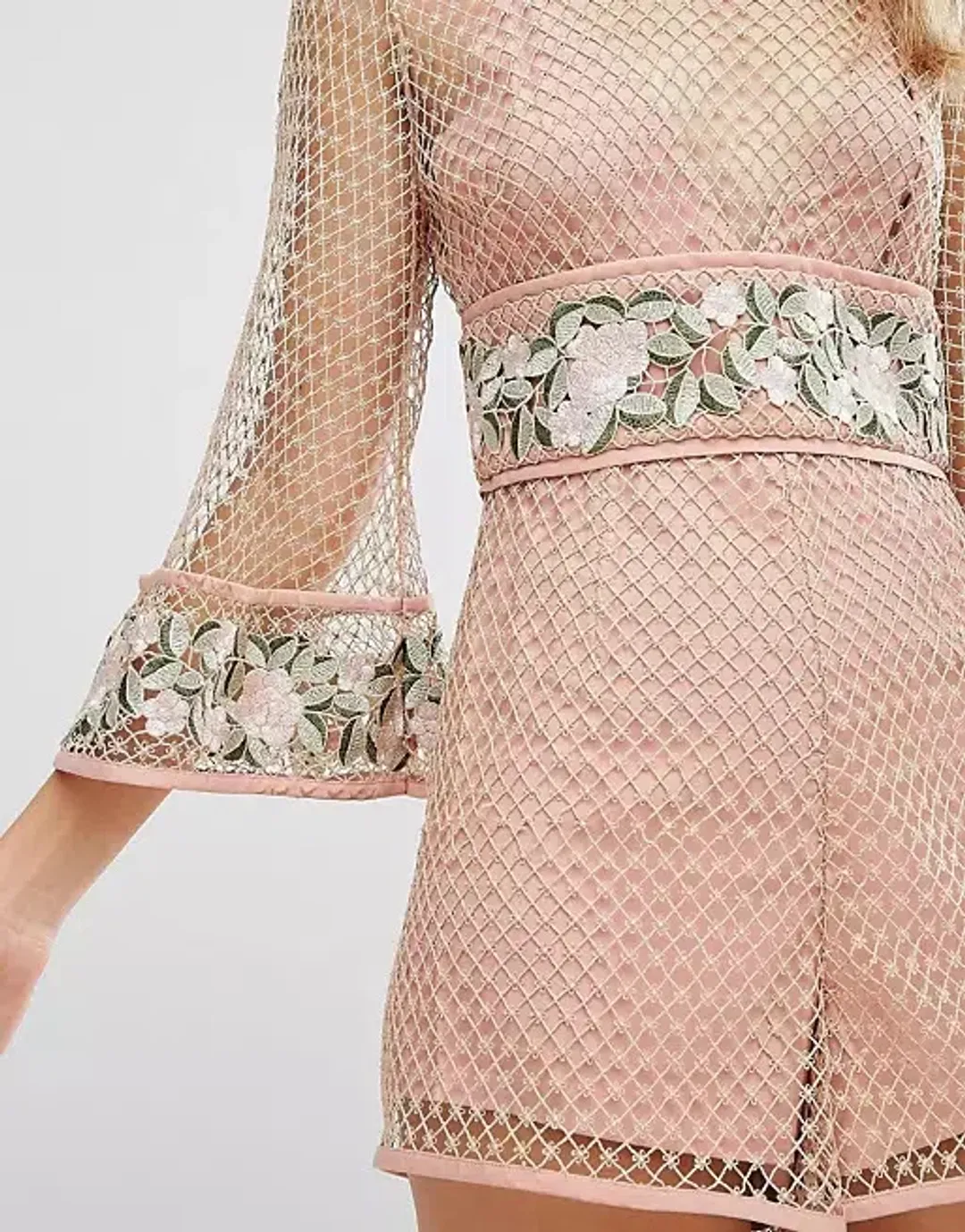 Alice McCall All Eyes On You Playsuit Nude Blush Size 8 for rent on The Volte - main image