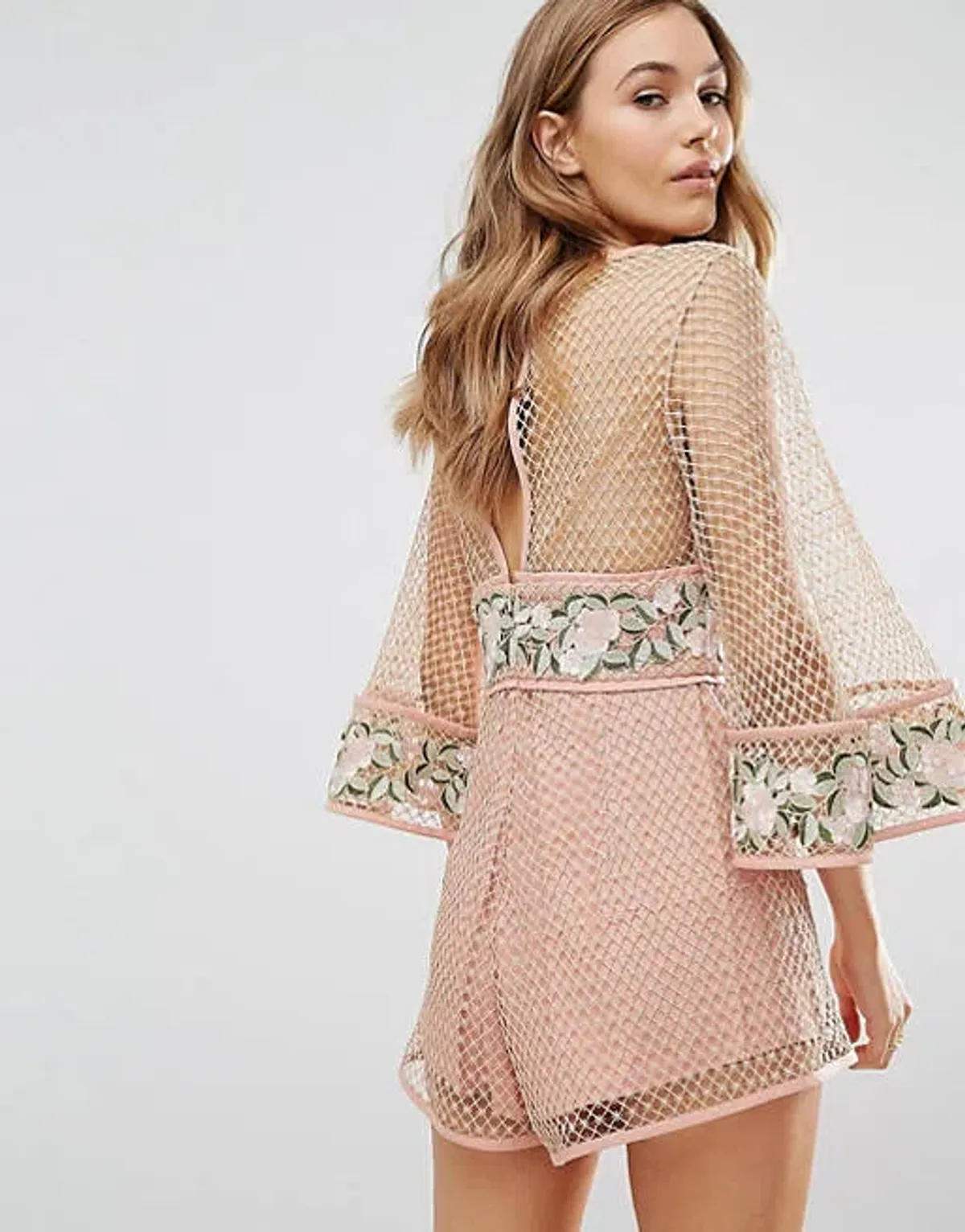 Alice McCall All Eyes On You Playsuit Nude Blush Size 8 - Image 3