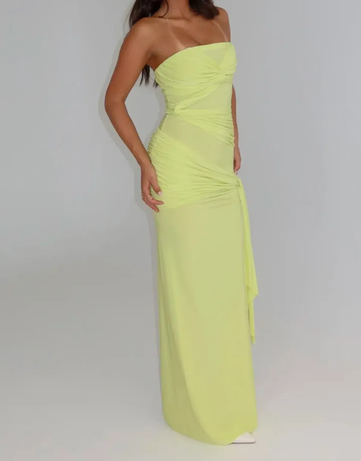 Natalie Rolt Miranda Dress in Citron Size 1/Au 8 for rent on The Volte - main image