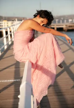 AJE Soundscape Dress in Pink Size 10 for rent on The Volte - image 7