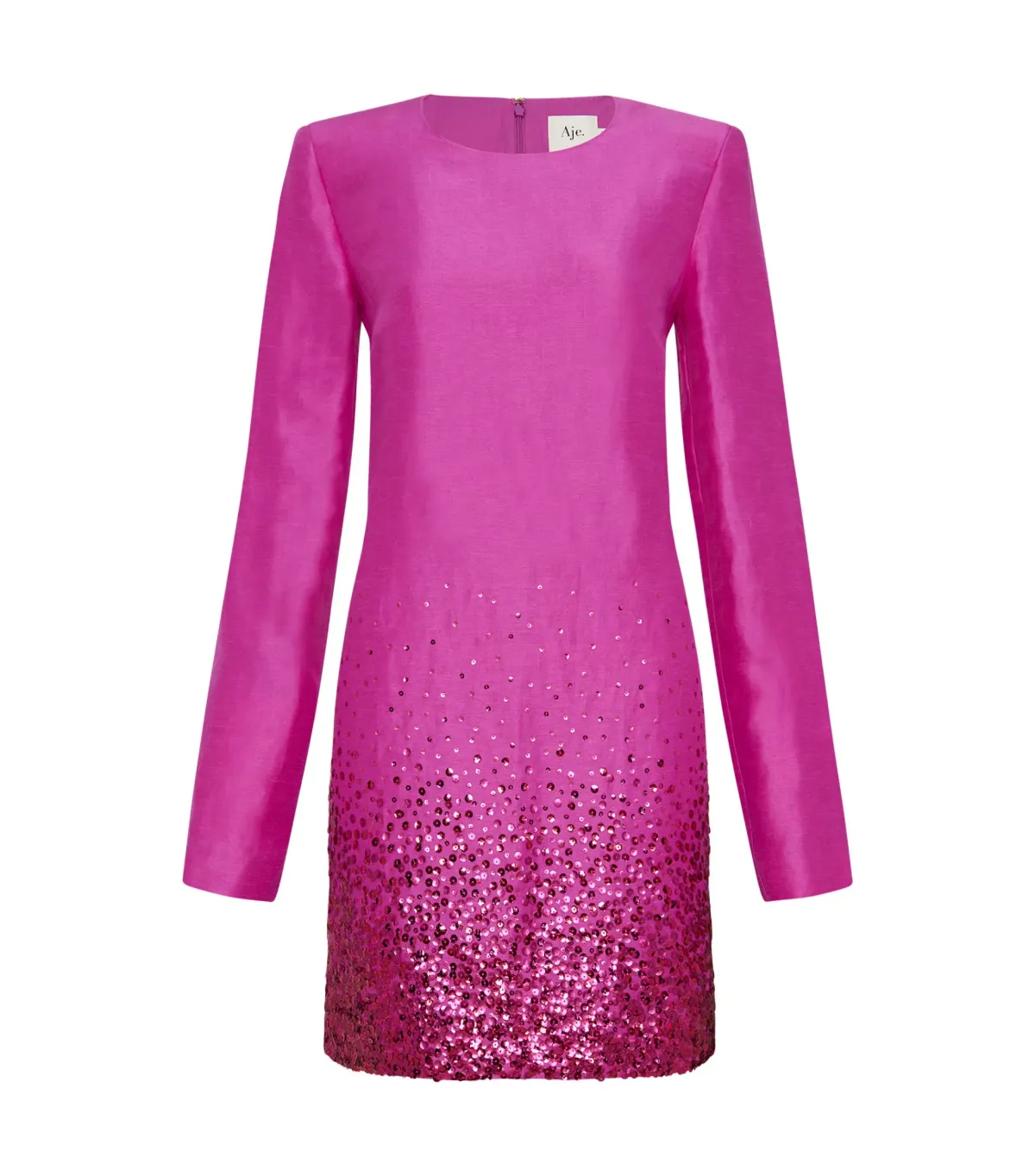Aje Reflection Sequin Mini Dress in Deep Magenta Size AU 8 - Image 5