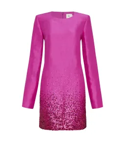 Aje Reflection Sequin Mini Dress in Deep Magenta Size AU 8 for rent on The Volte - image 5