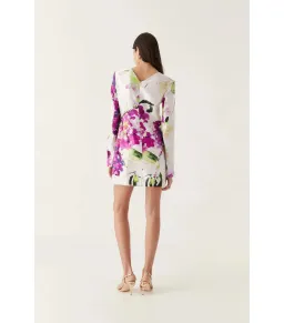 Aje Arbour Whipstitch Mini Dress in Wlid Hydrangea Size AU 8 for rent on The Volte - image 4