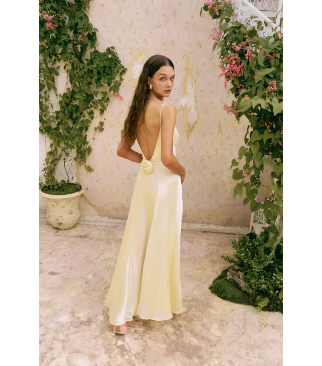 Bubish Savannah Rosette Gown in Yellow Size S / AU 8 for rent on The Volte - main image