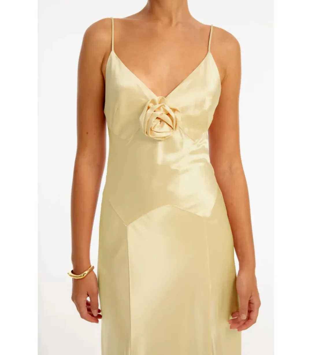Bubish Savannah Rosette Gown in Yellow Size S / AU 8 for rent on The Volte - main image