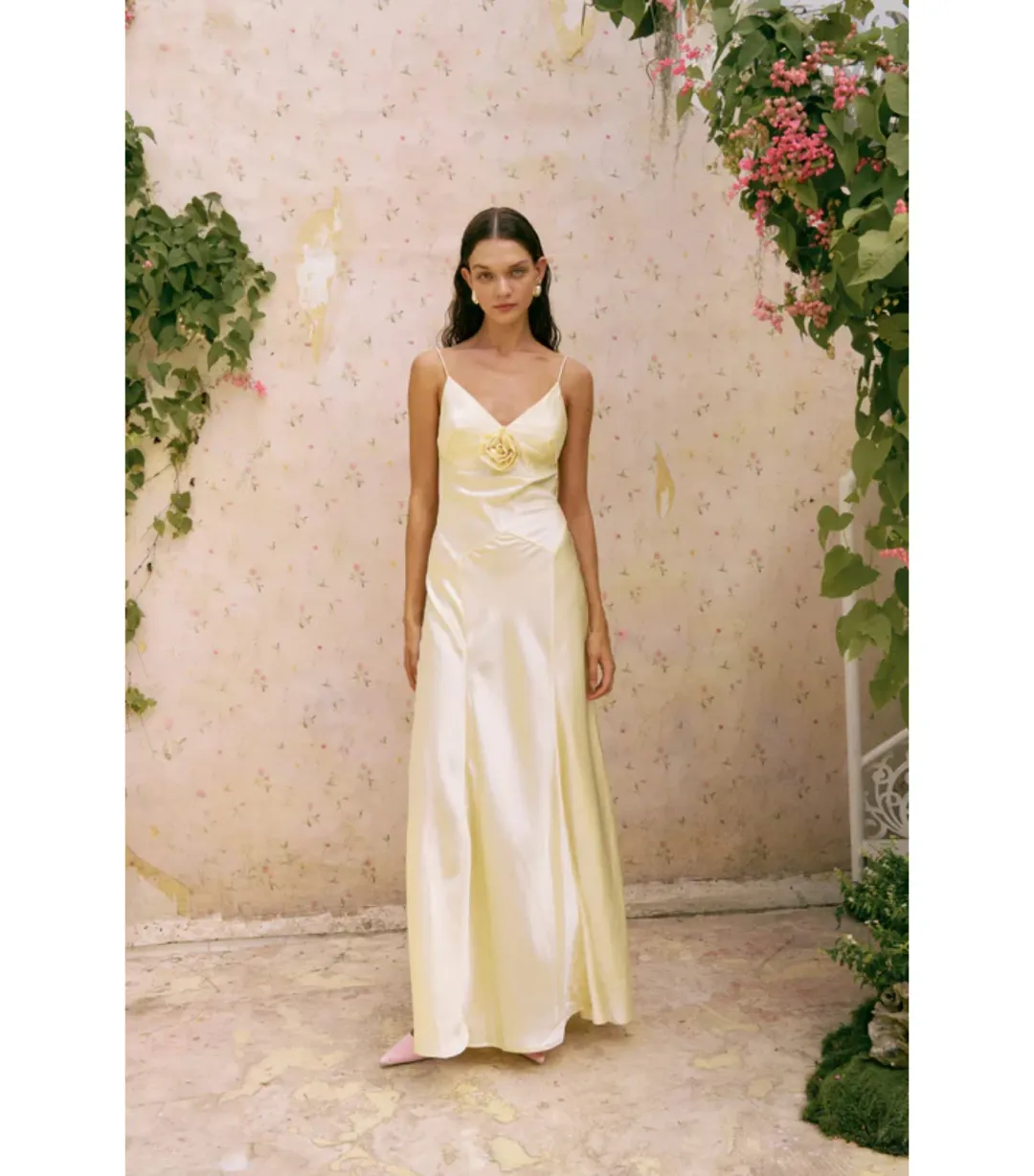 Bubish Savannah Rosette Gown in Yellow Size S / AU 8 for rent on The Volte - main image