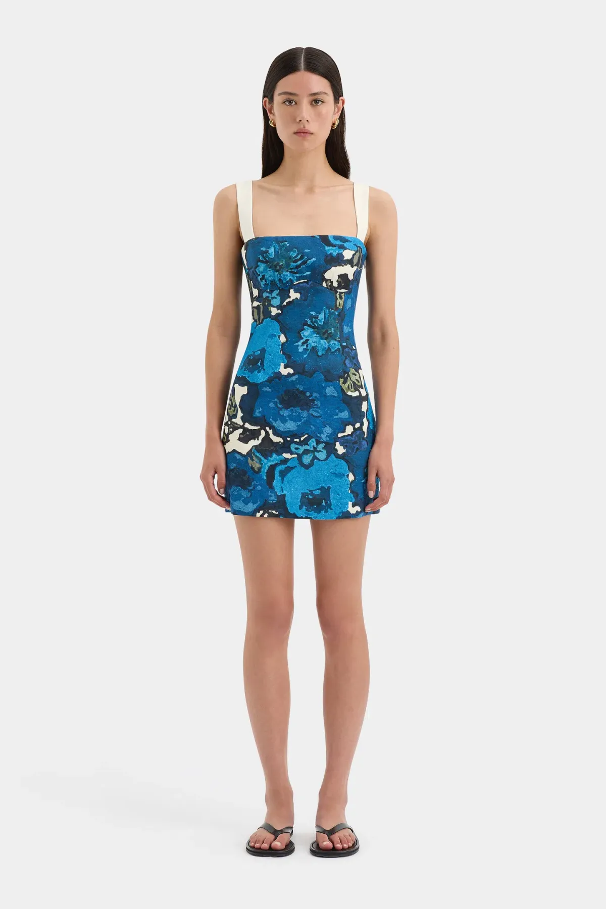 Sir the Label Camellia Mini Dress Blue Flora Print Size 2 / AU 10 - Image 2