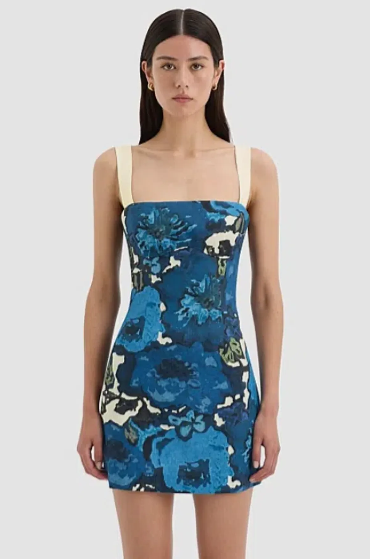 Sir the Label Camellia Mini Dress Blue Flora Print Size 2 / AU 10 - Image 1