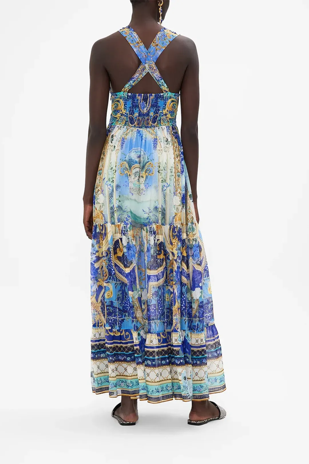 Camilla Views of Vesuvius T Back Gathered Panel Dress Size M / AU 12 for rent on The Volte - main image