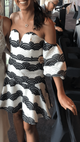 Mossman black and white dress size 6 for rent on The Volte - image 2