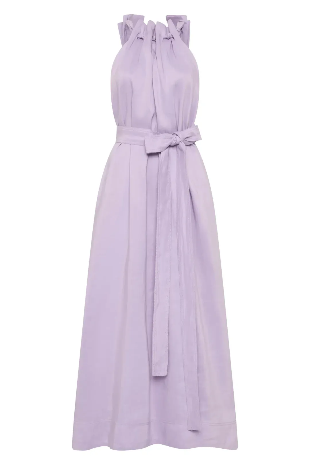 Aje Mariel Trapeze Midi Dress Soft Purple Lilac Size 6 for rent on The Volte - main image