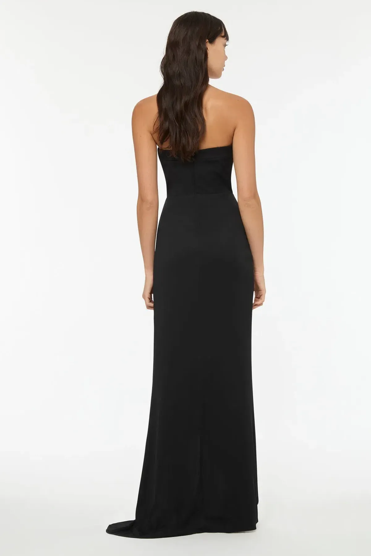 Manning Cartell Asymmetrical Games Strapless Gown in Black Size 10 - Image 3