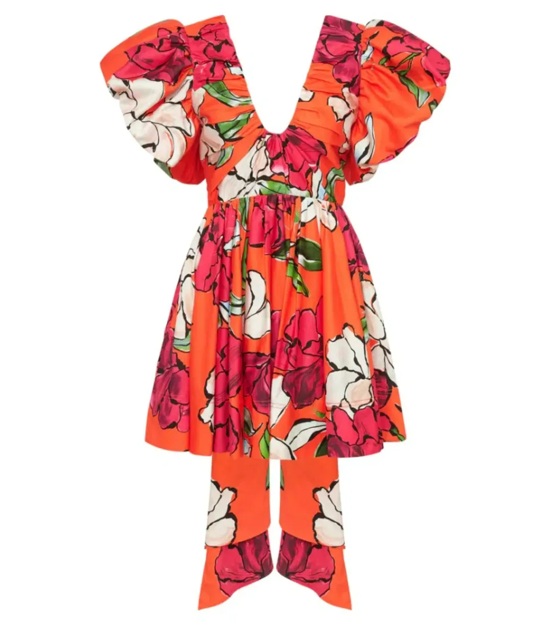Aje Gretta Bow Back Mini Dress Vivid Camellia Size AU 8 for rent on The Volte - main image