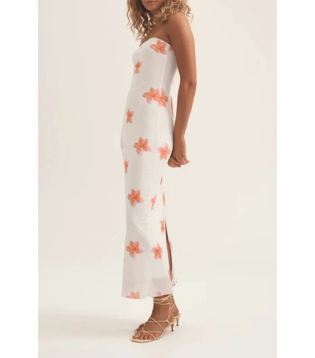 Ownley Petra Midi Dress Frangipani Size AU 8 for rent on The Volte - main image