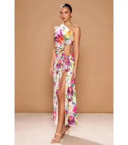 Sonya Moda Nour Midi Dress in Floreal Watercolour Size AU 8 for rent on The Volte - image 2