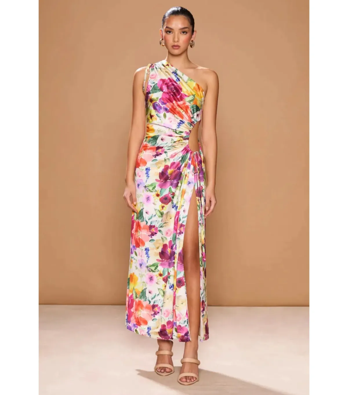 Sonya Moda Nour Midi Dress in Floreal Watercolour Size AU 8 - Image 1