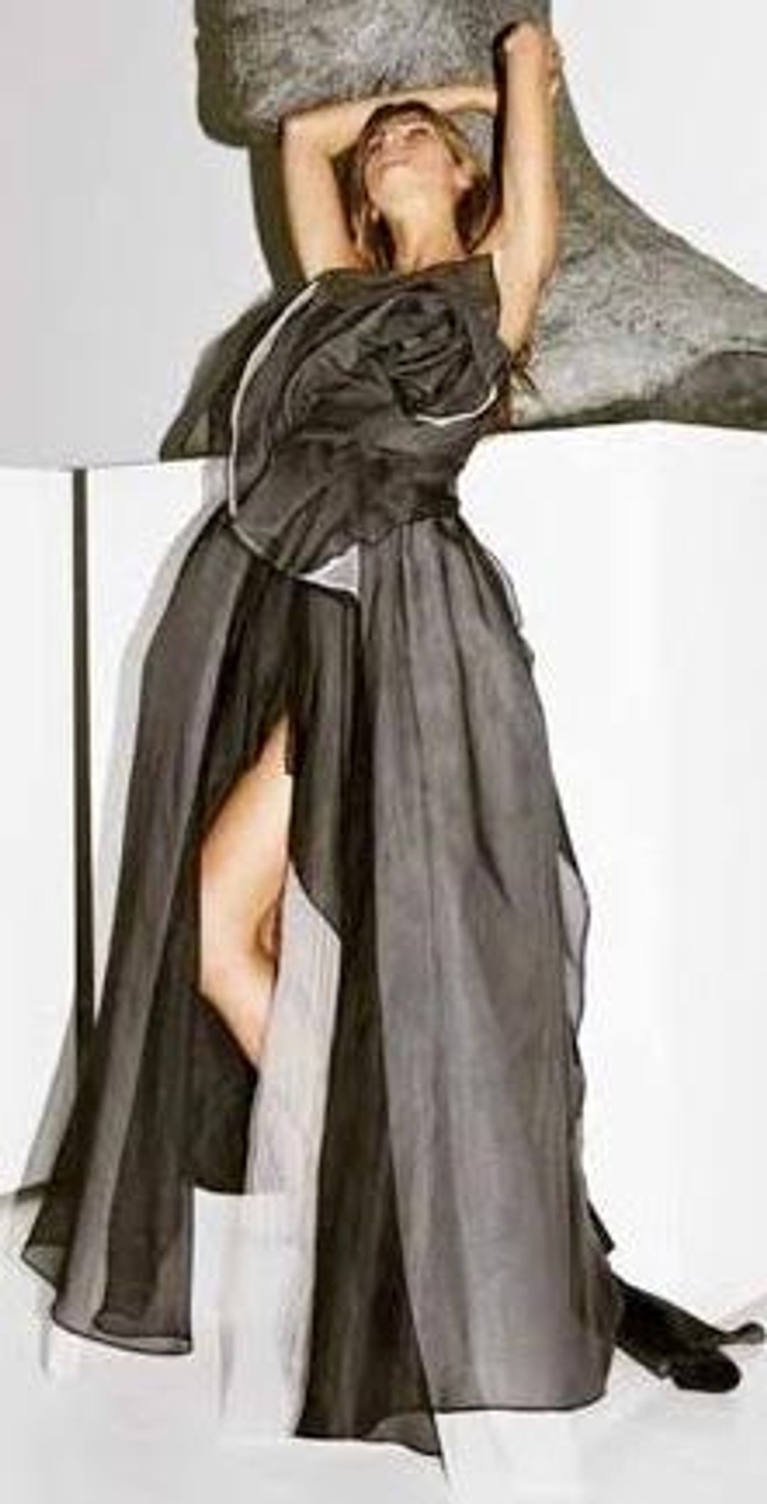 Carla Zampatti Organza Evening Gown Black Size 6 for rent on The Volte - main image