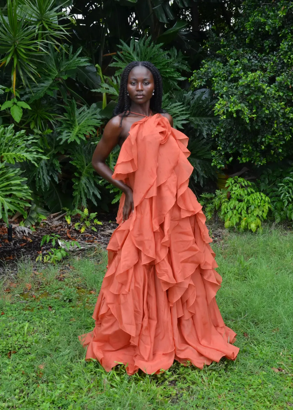 Pandorea Layered Maxi Dress - Coral Clay Aje size 12 - Image 2