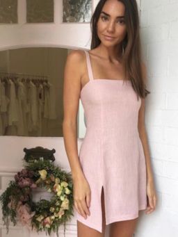 Bec and Bridge Evie Rose Dress Pink size 8 for rent on The Volte - image 1