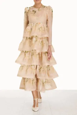 Zimmermann Sensory Tiered floral print dress for rent on The Volte - image 1