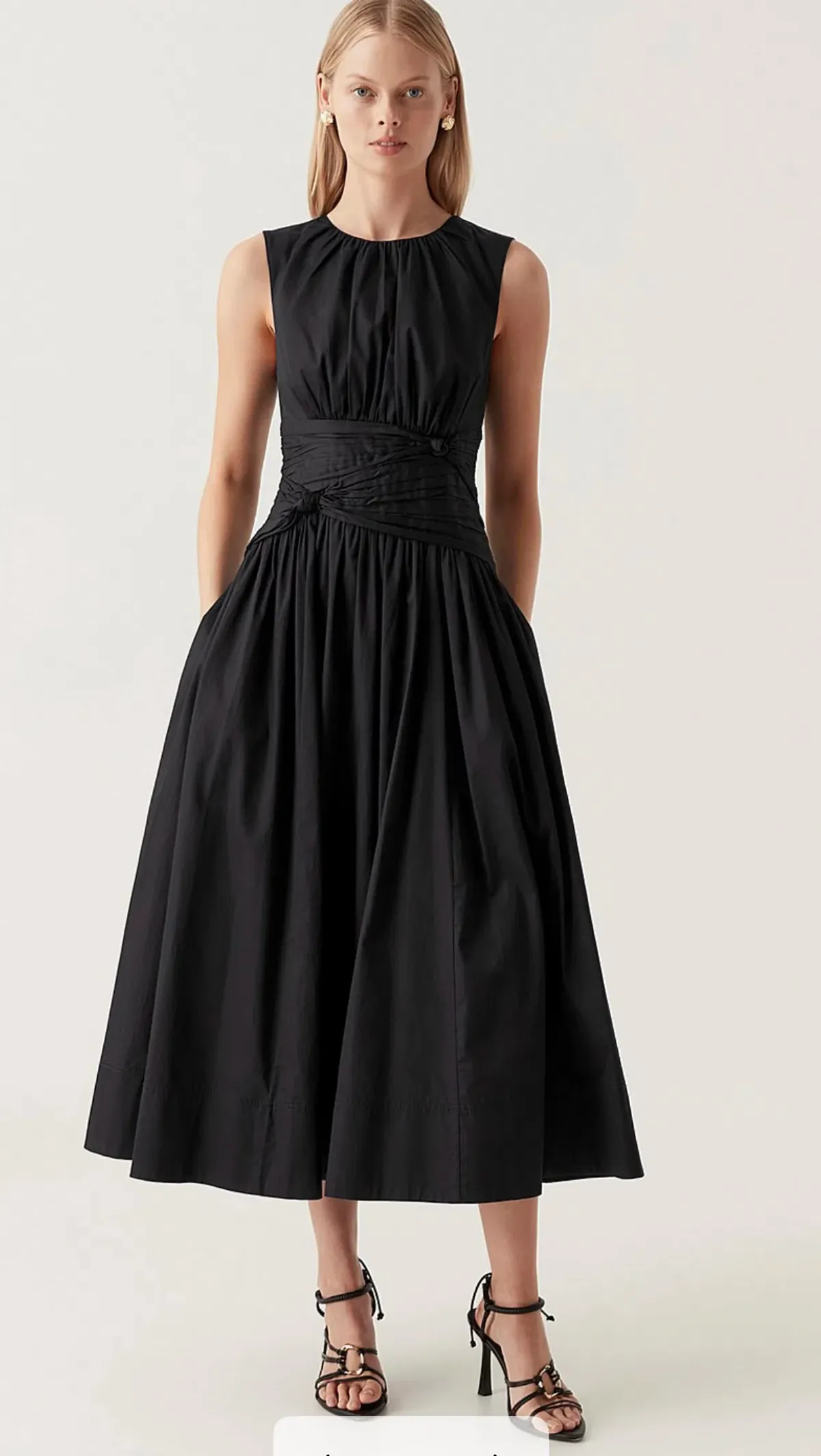 AJE Agatha Knot Waist Midi Dress Size 6 - Image 1