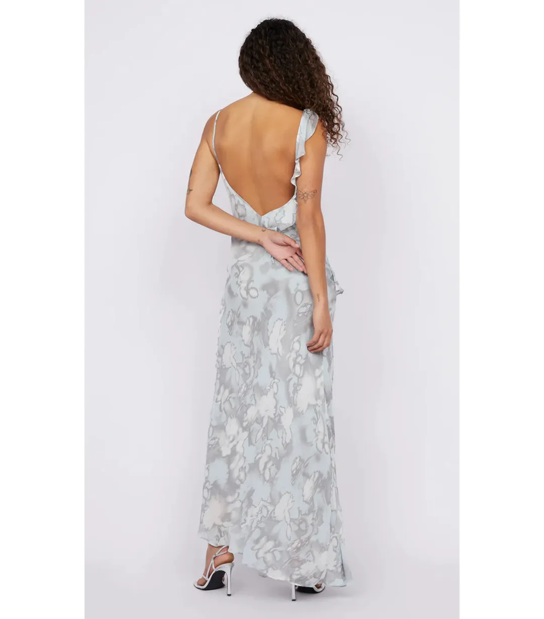 Bec & Bridge Zabelle Frill Maxi Dress in Moonshadow Size AU 6 for rent on The Volte - main image