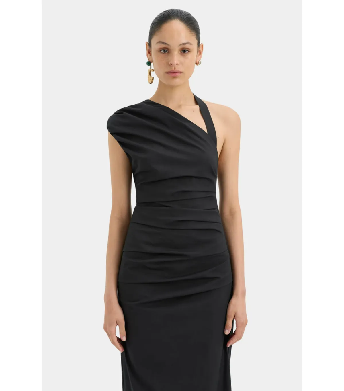Sir the Label Giacomo Gathered Gown Black Size AU 6 - Image 2