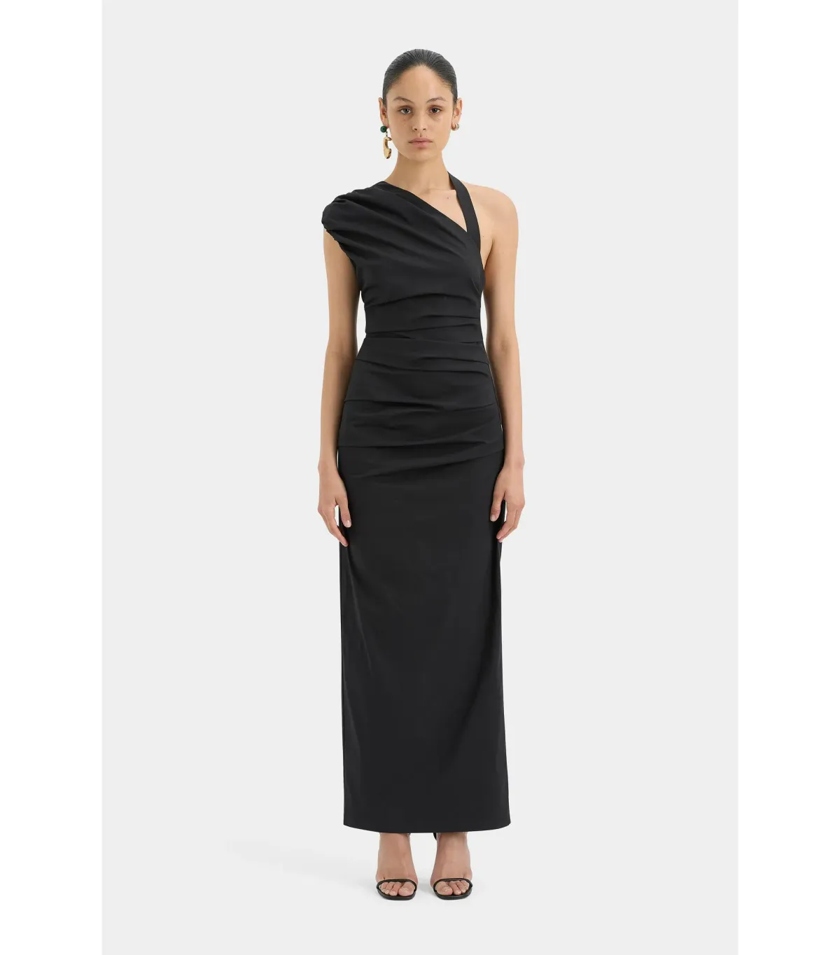 Sir the Label Giacomo Gathered Gown Black Size AU 6 for rent on The Volte - main image