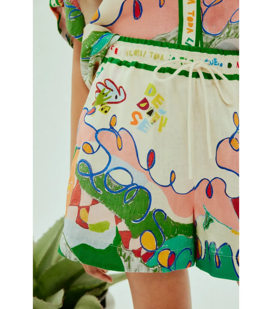 Alemais Nadia Shirt and Short Set Print Size AU 6 for rent on The Volte - main image