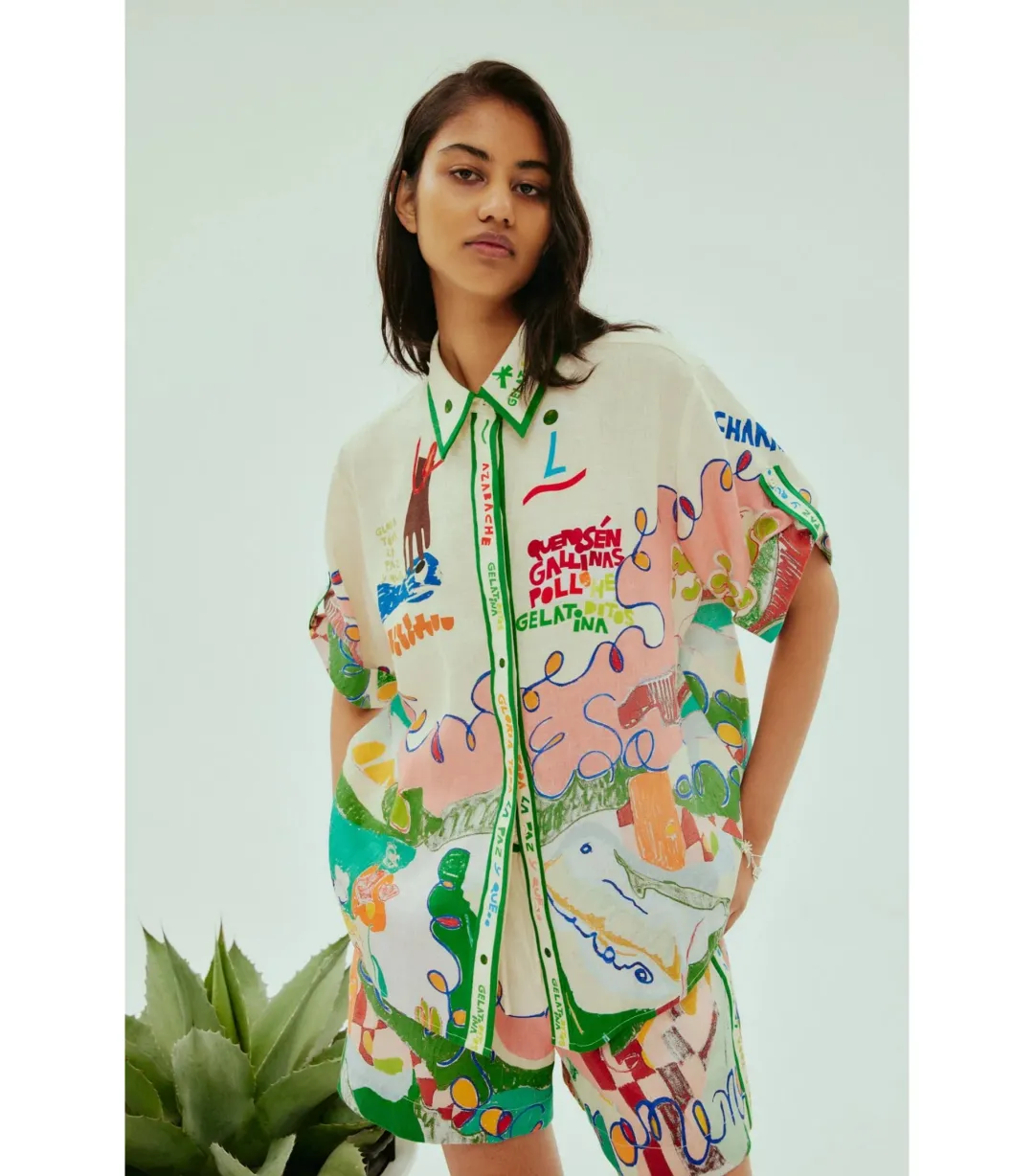 Alemais Nadia Shirt and Short Set Print Size AU 6 for rent on The Volte - main image