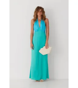 The Wolf Gang Oahu Slip Dress In Aquamarine Size AU 6 for rent on The Volte - image 1
