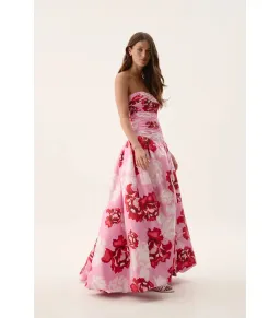 Aje Behold Maxi Dress in Pink Boldly Blooming Size AU 8 for rent on The Volte - image 2