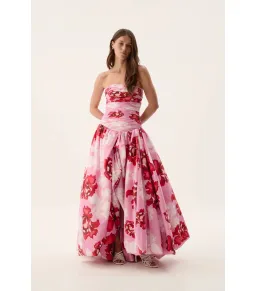 Aje Behold Maxi Dress in Pink Boldly Blooming Size AU 8 for rent on The Volte - image 1