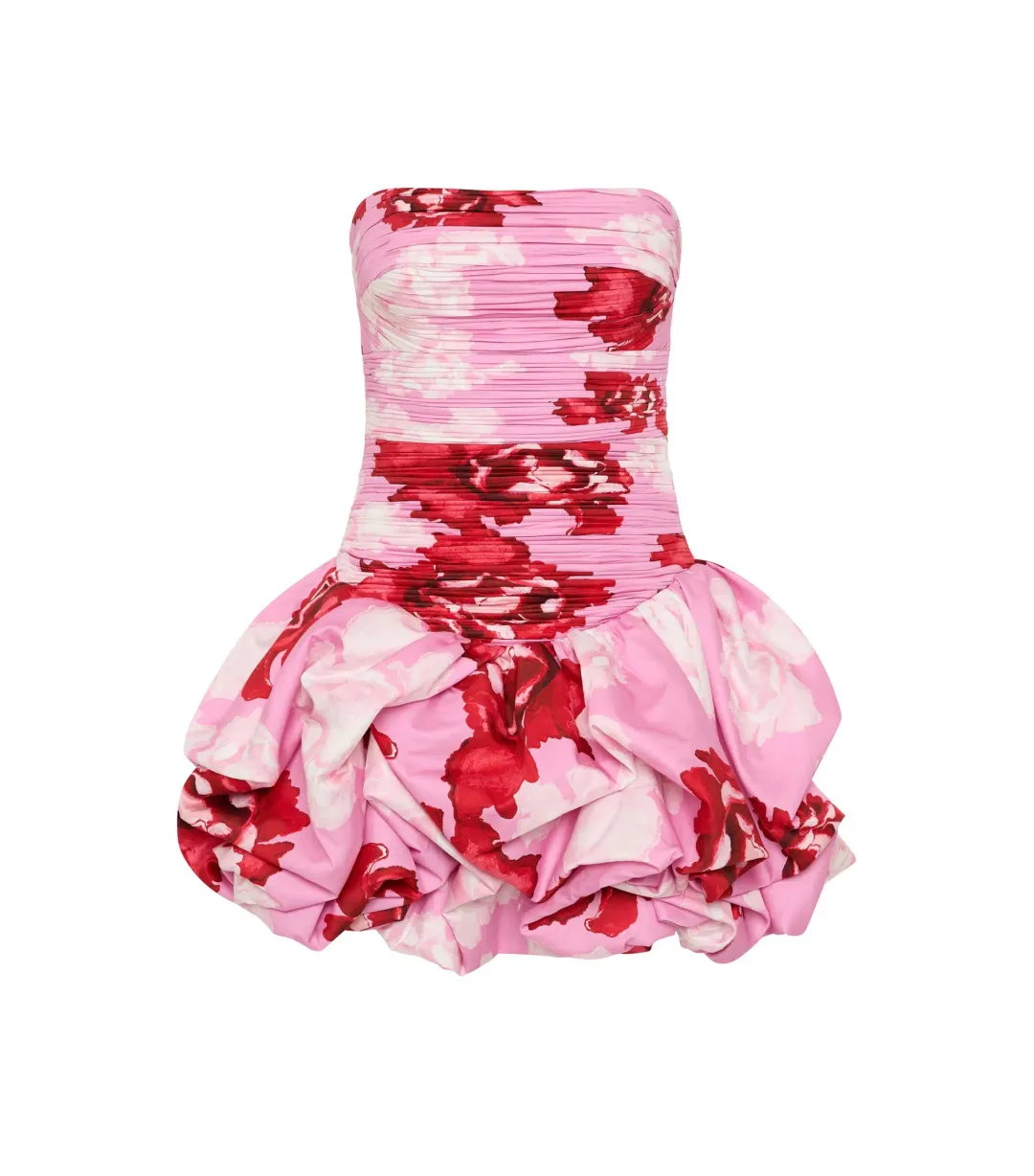 Aje Violette Bubble Hem Mini Dress Pink Boldy Blooming Size AU 6 for rent on The Volte - main image
